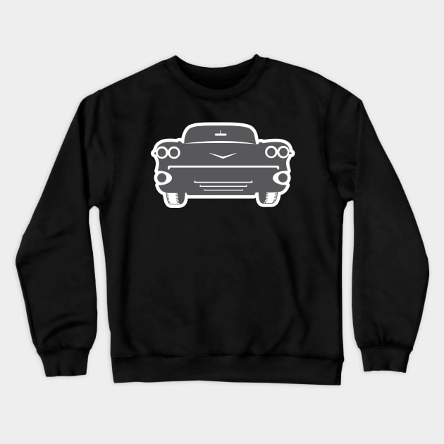 Sports Car Sticker front view vector illustration. Vehicle transportation icon concept. Sports racing car sticker design logo with shadow. Crewneck Sweatshirt by AlviStudio